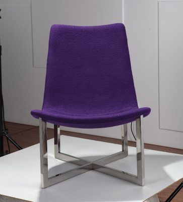 Purple Upholstered Back Dining Chairs Average Thickness With Smooth Surface