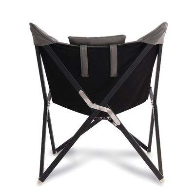 Lightweight Portable Folding PU Leather Butterfly Chair Size 80*89*92cm