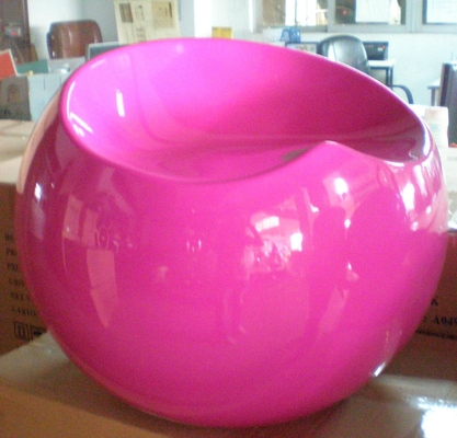 Children Apple Shape Fiberglass Shell Chair / Plastic Ball Stool Chair